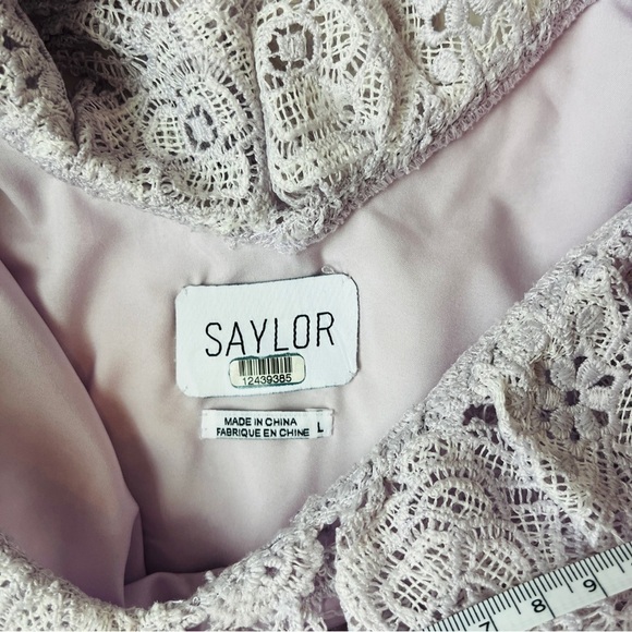 Saylor Adwoa Lavender Romantic Lace Mini Cocktail Homecoming Dress - Picture 12 of 12